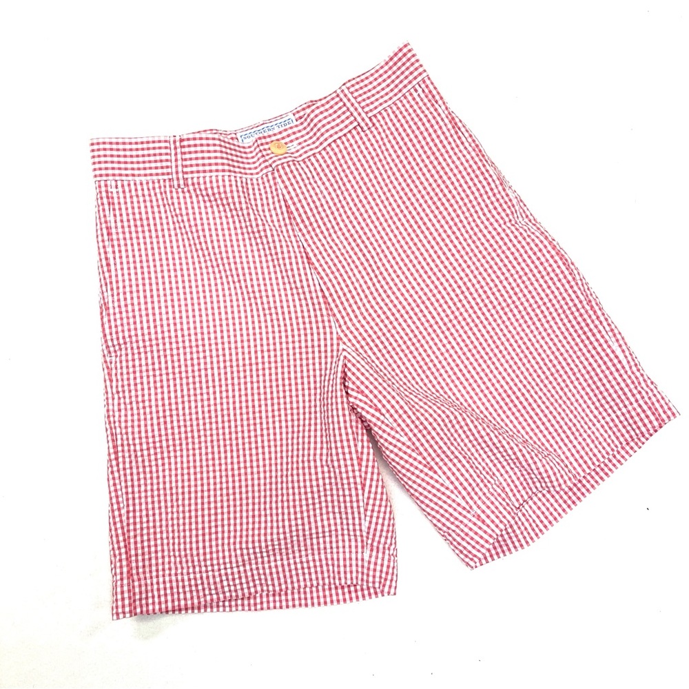 Men's Red Gingham Shorts